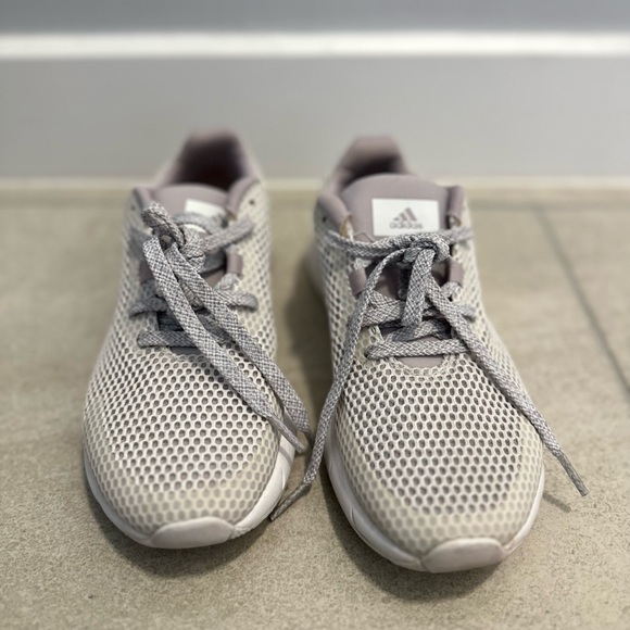 Adidas Sooraj Grey White Lilac Cloudfoam Midsole, Mesh Sneakers US 5, UK 3.5 - Picture 2 of 7